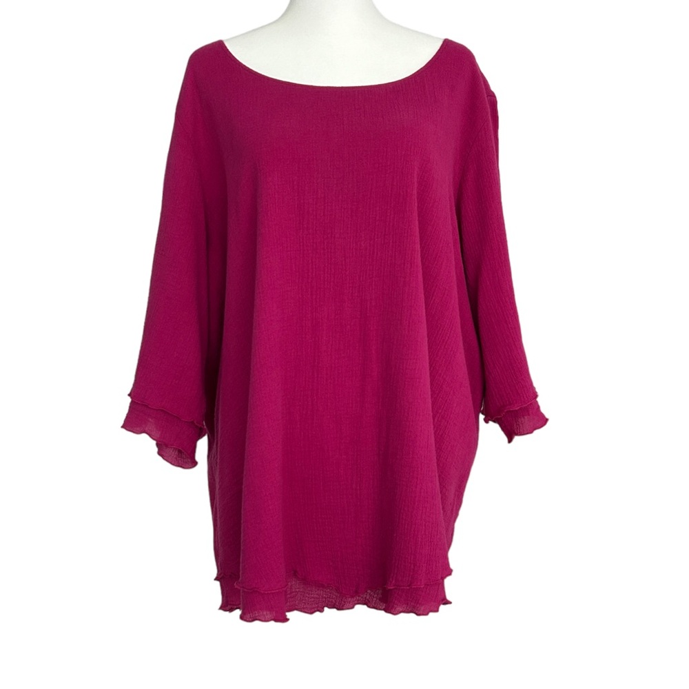 Soft Surroundings Siesta Key Gauze Tunic Top (1X)